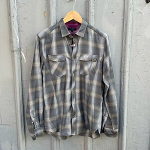 Ted Baker blue plaid “ Buldate tapered fit” buttondown, Ted  size 3 (medium)